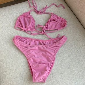 Pink string bikini